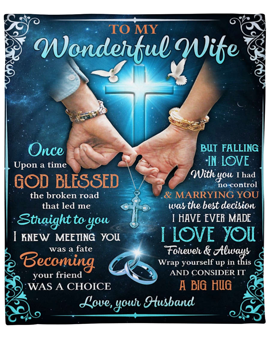 cross to my wonderful wife i love you forever and always blanket 2