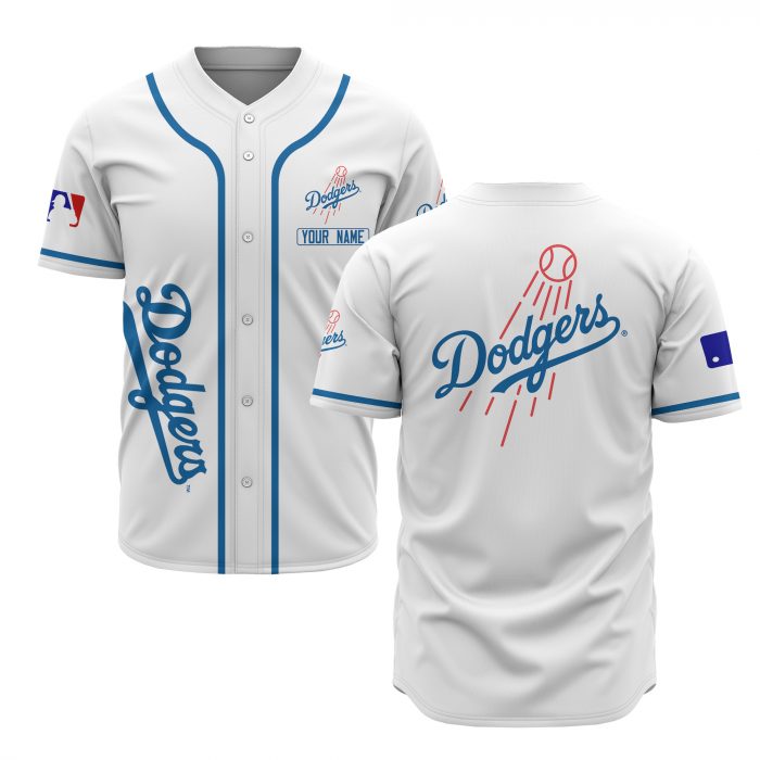 custom name los angeles dodgers baseball shirt 1