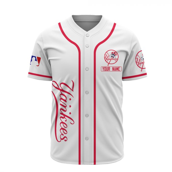 custom name new york yankees baseball shirt 3