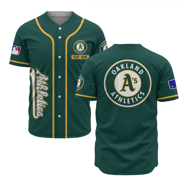 custom name oakland athletics baseball shirt 2