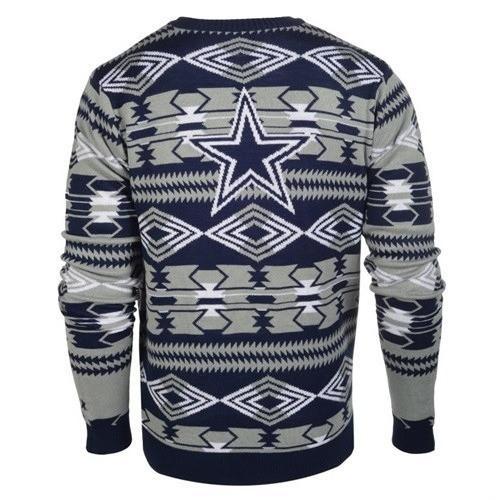 dallas cowboys aztec print ugly christmas sweater 3