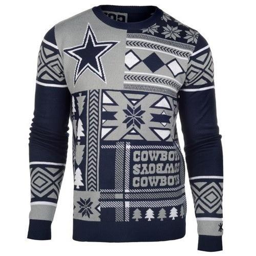 dallas cowboys patches ugly christmas sweater 2