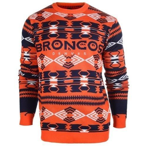 denver broncos aztec print ugly christmas sweater 2