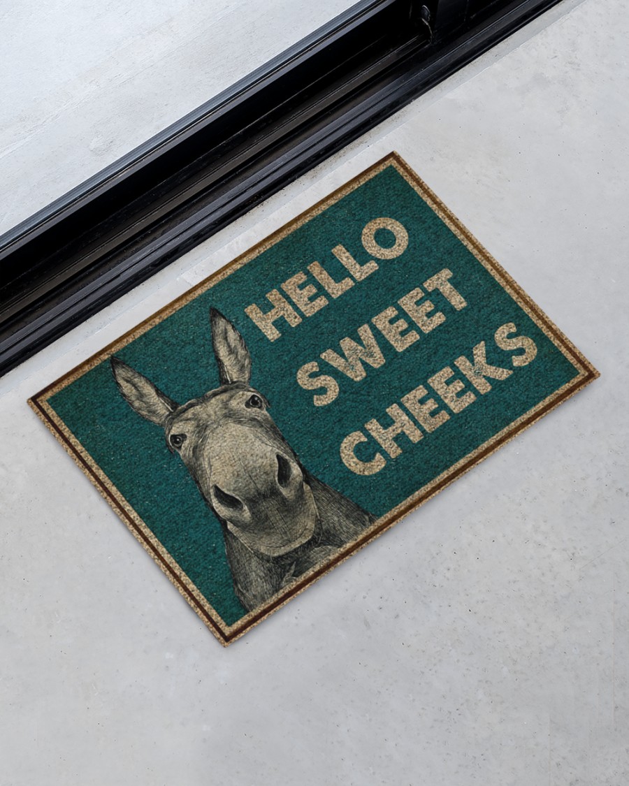 donkey hello sweet cheeks full printing doormat 3