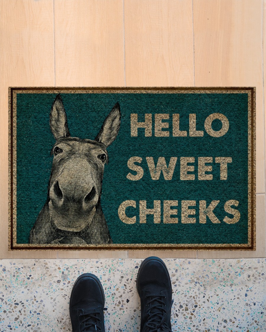 donkey hello sweet cheeks full printing doormat 4
