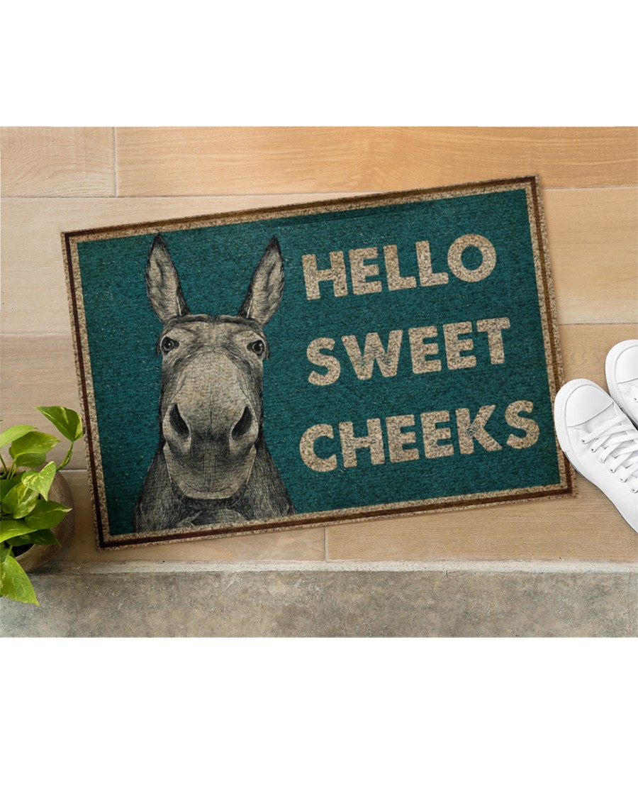 donkey hello sweet cheeks full printing doormat 5