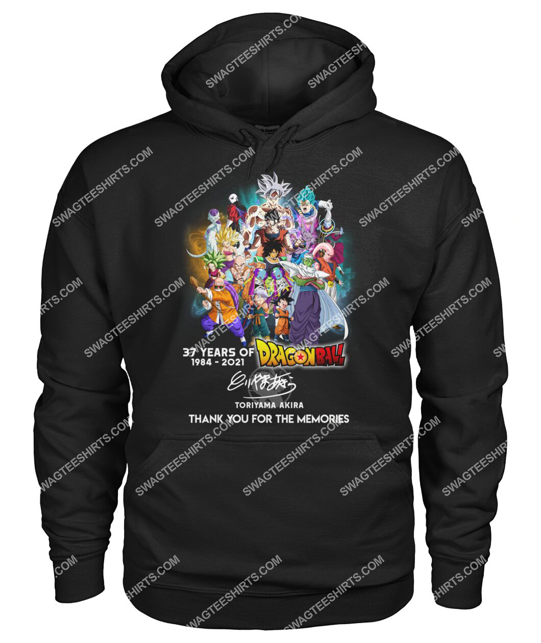 dragon ball z 37 years thank you for memories signatures hoodie 1