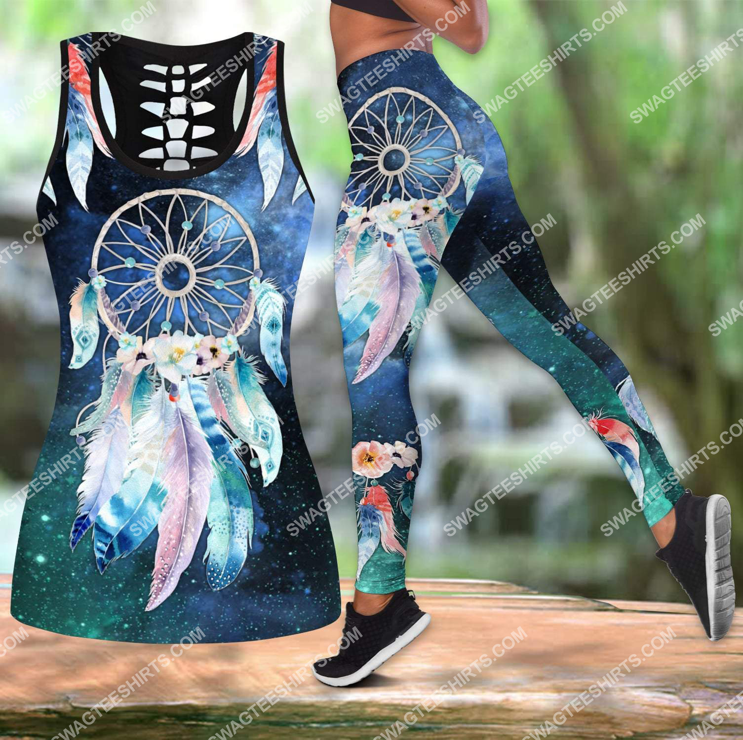 dreamcatcher galaxy all over printed set sports outfit 3 - Copy (2)