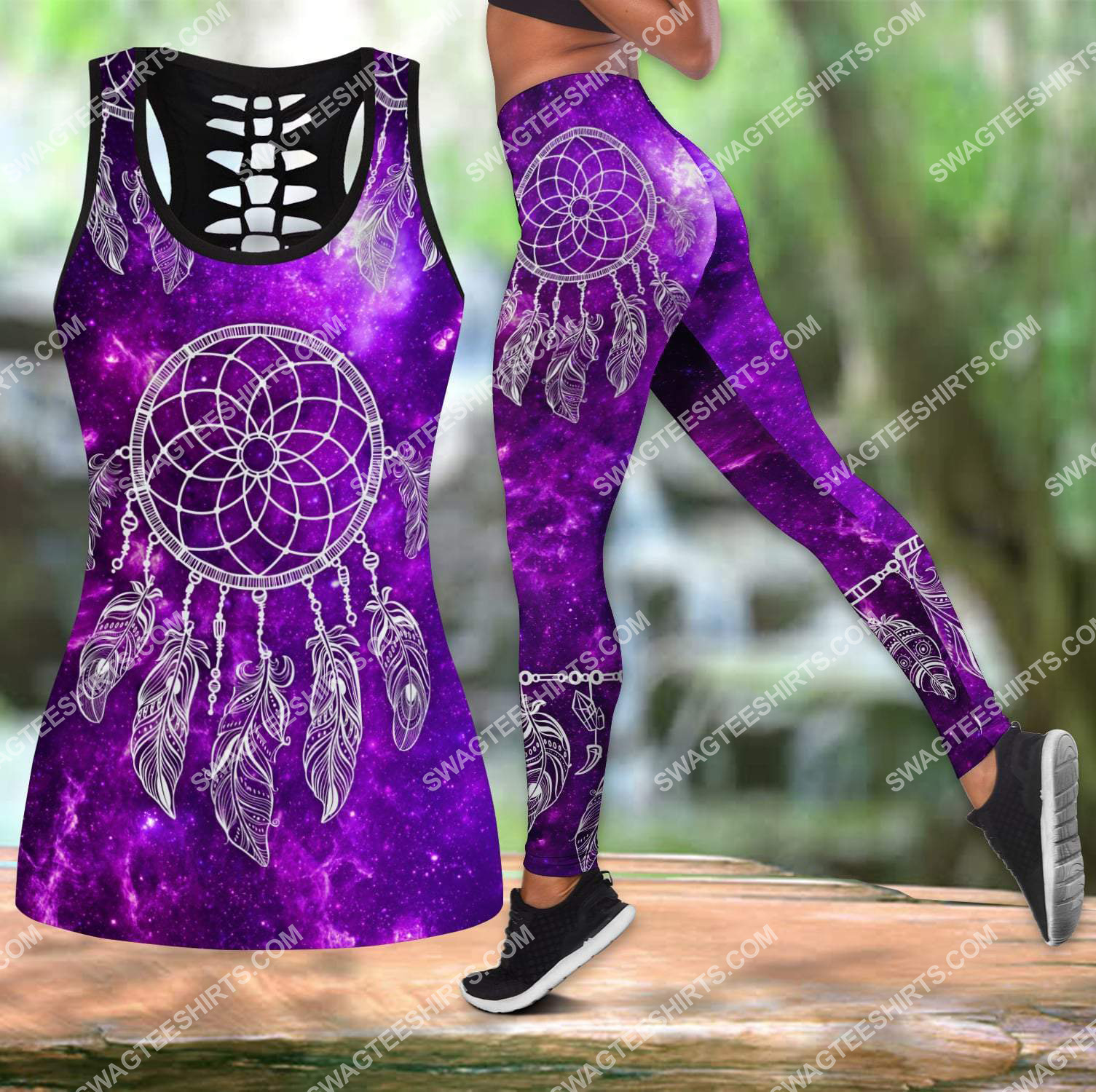 dreamcatcher galaxy purple all over printed set sports outfit 3 - Copy (2)