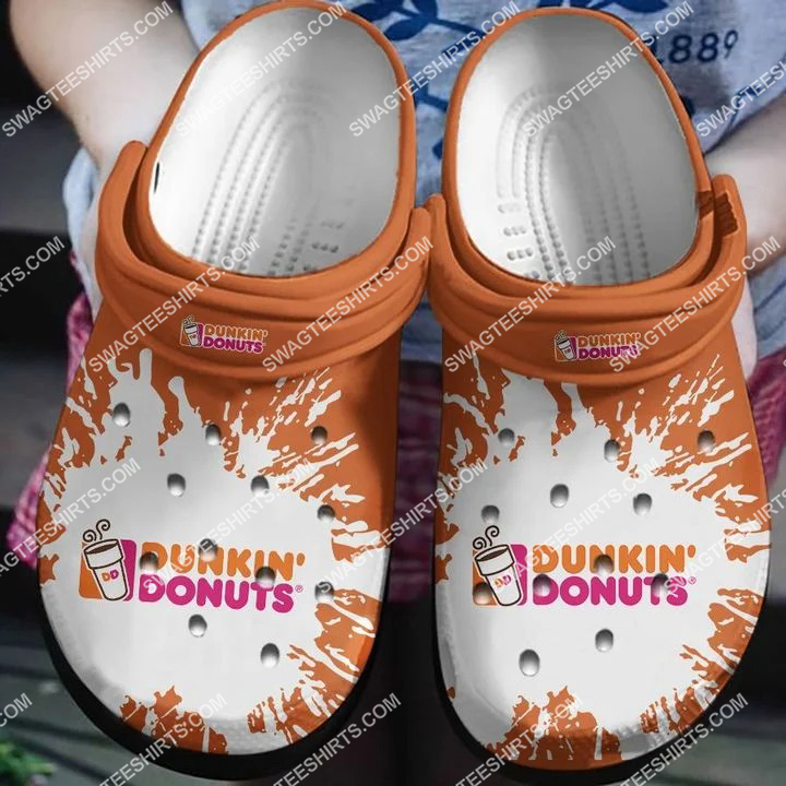 dunkin’ donuts all over printed crocs crocband clog 2