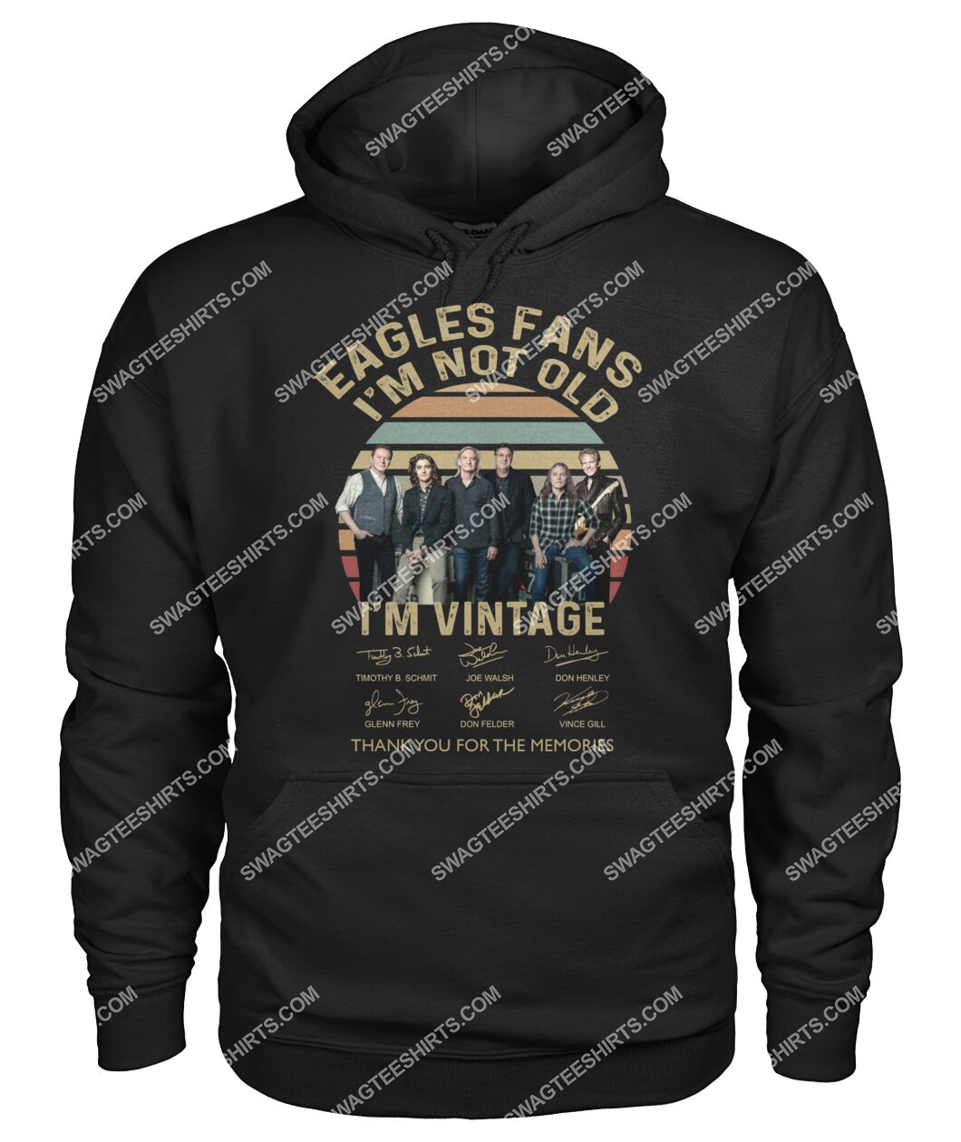 eagles fan i'm not old i'm vintage thank you for memories signature hoodie 1