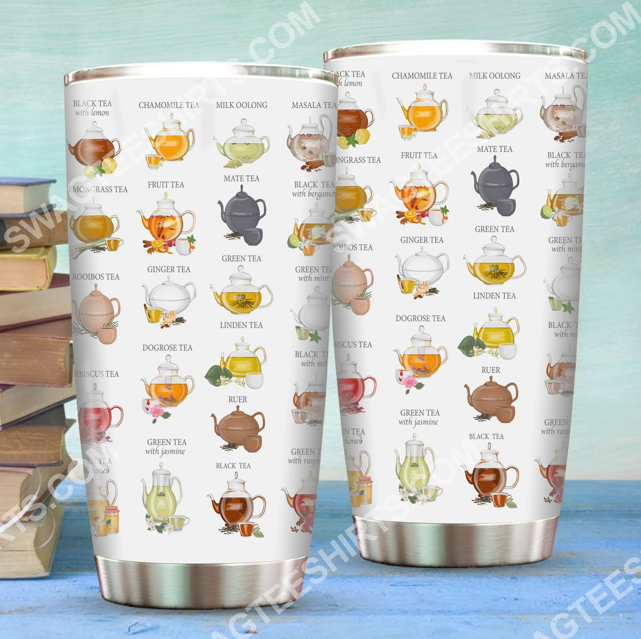 exploring tea tea lover all over printed stainless steel tumbler 2(1) - Copy