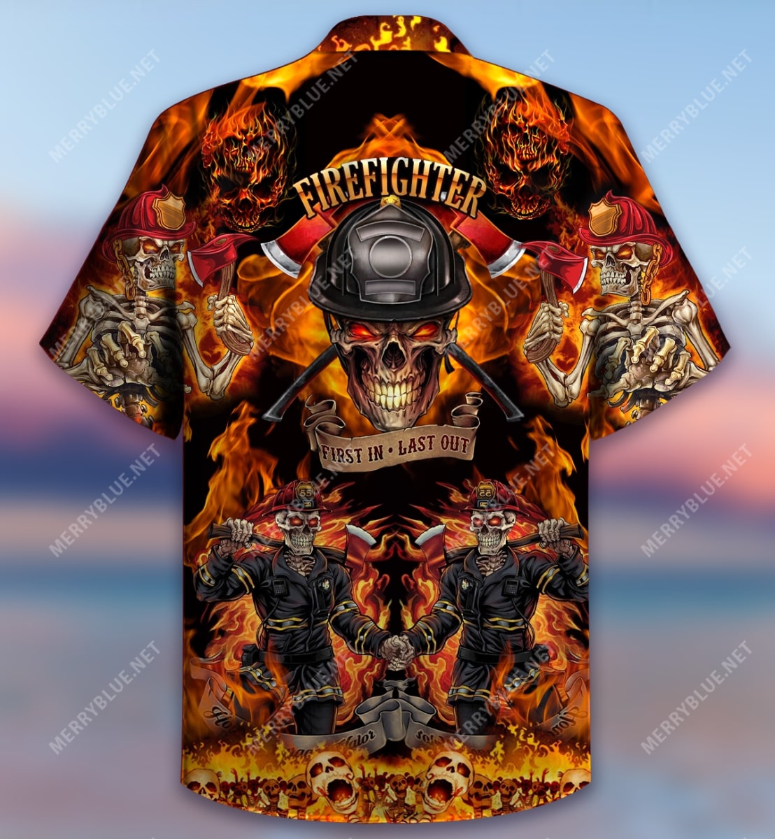 firefighter first in last out all over print hawaiian shirt 5