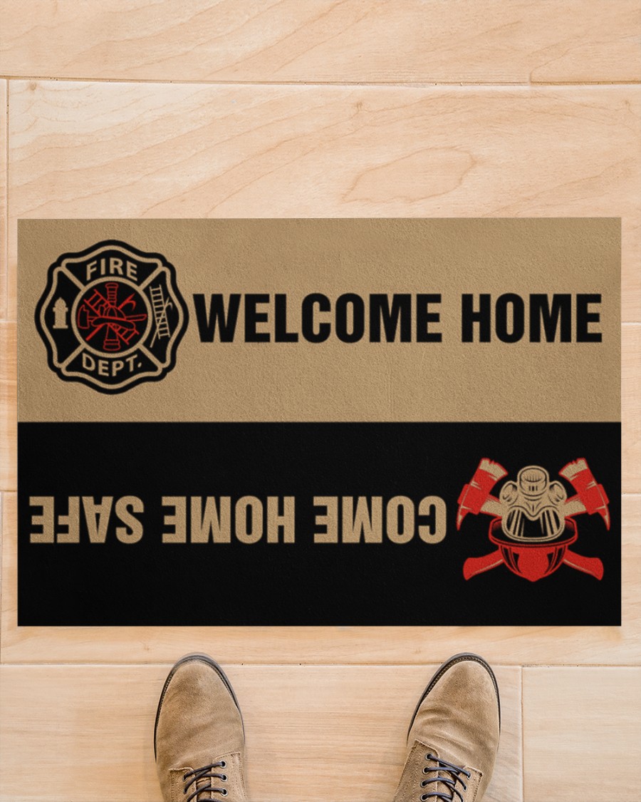 firefighter welcome home full printing doormat 2