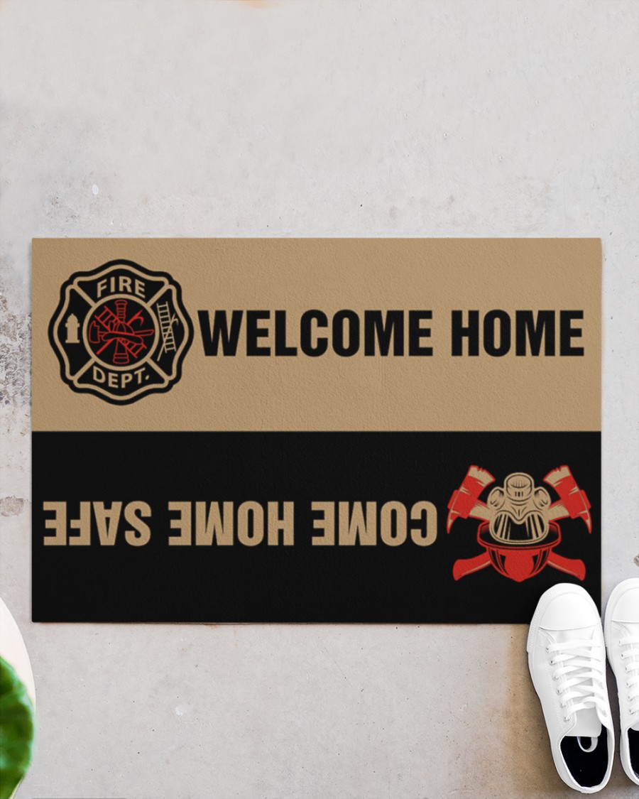 firefighter welcome home full printing doormat 3