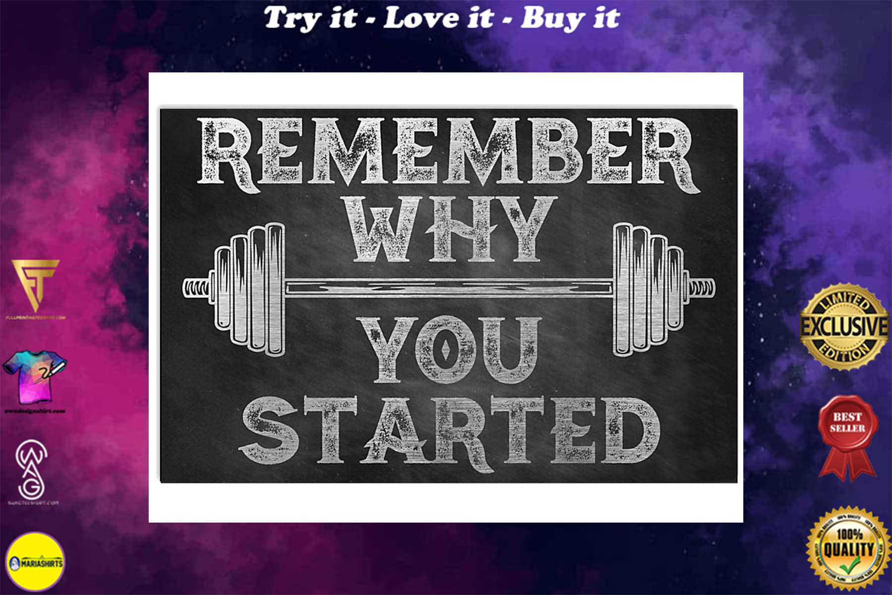 fitness remember why you started poster