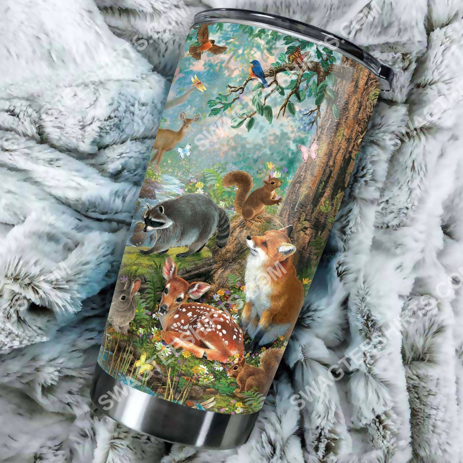 forest animals all over printed stainless steel tumbler 2(1) - Copy