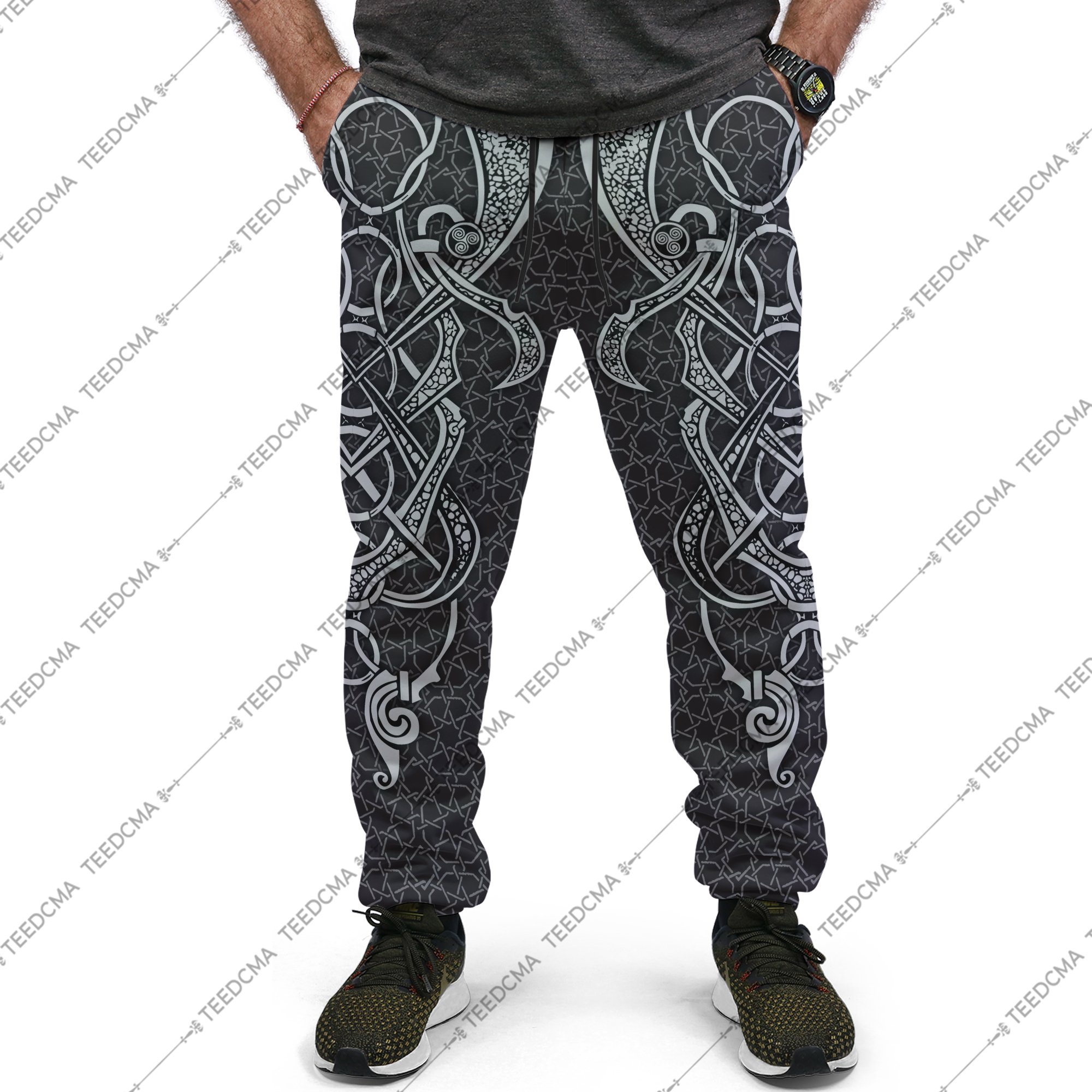 freya viking all over printed long-pants