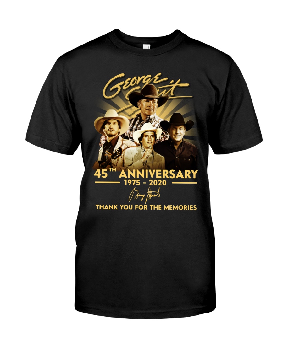 george strait 45th anniversary 1975-2020 thank you for the memories shirt 1