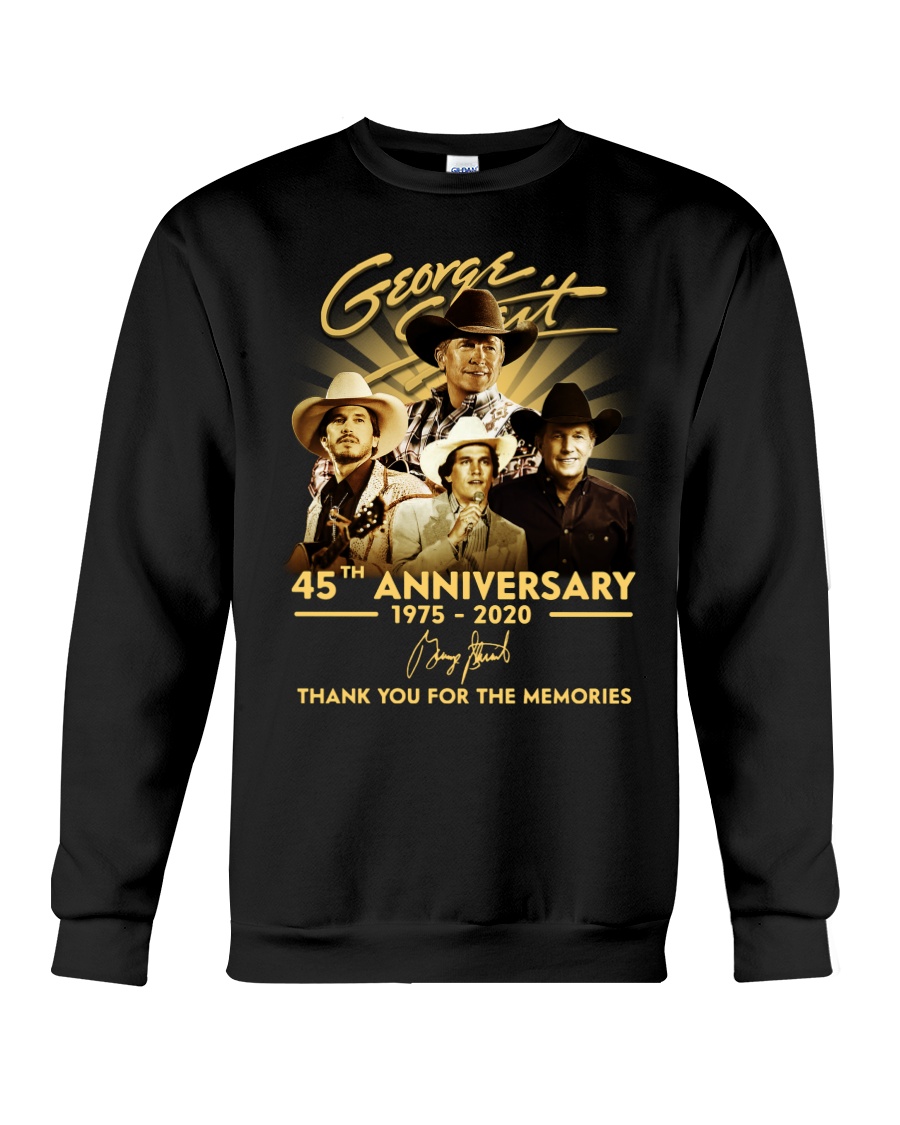 george strait 45th anniversary 1975-2020 thank you for the memories sweatshirt