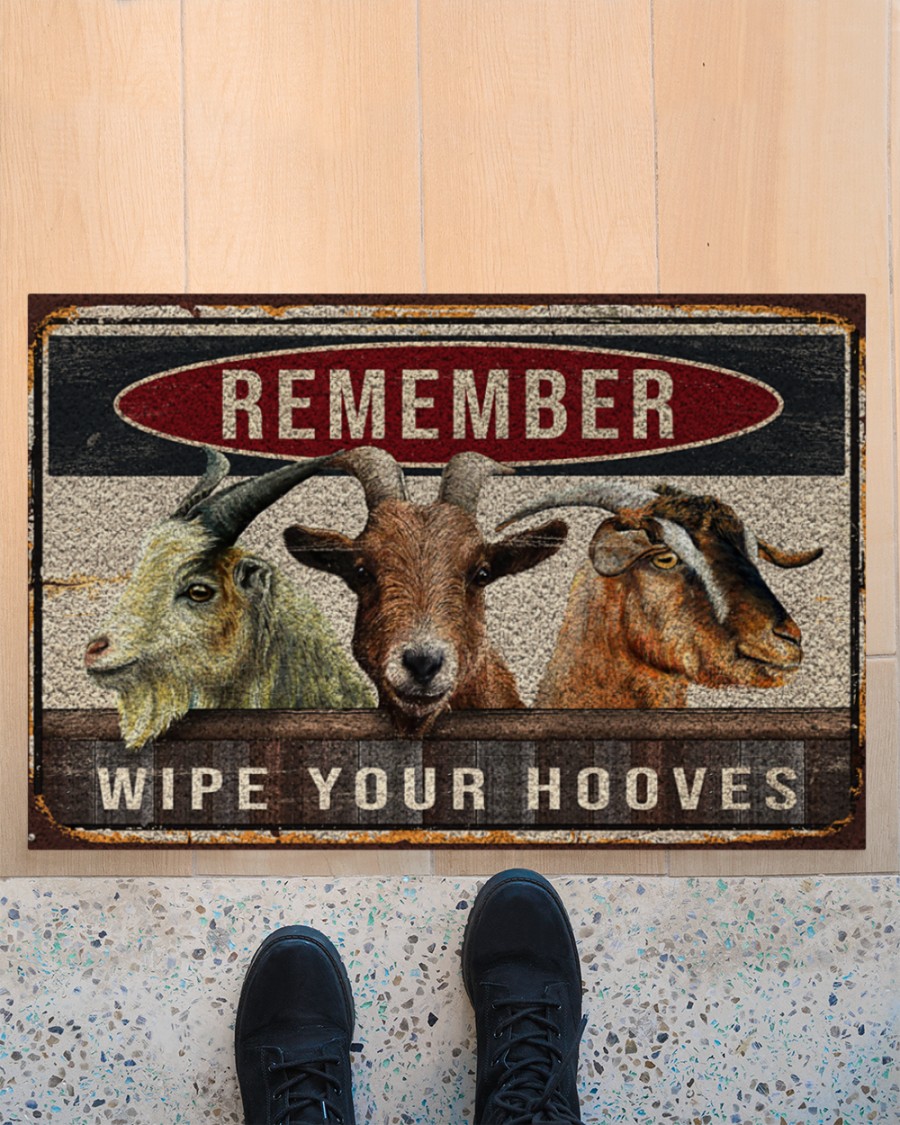 goats remember wipe your hooves full printing doormat 4