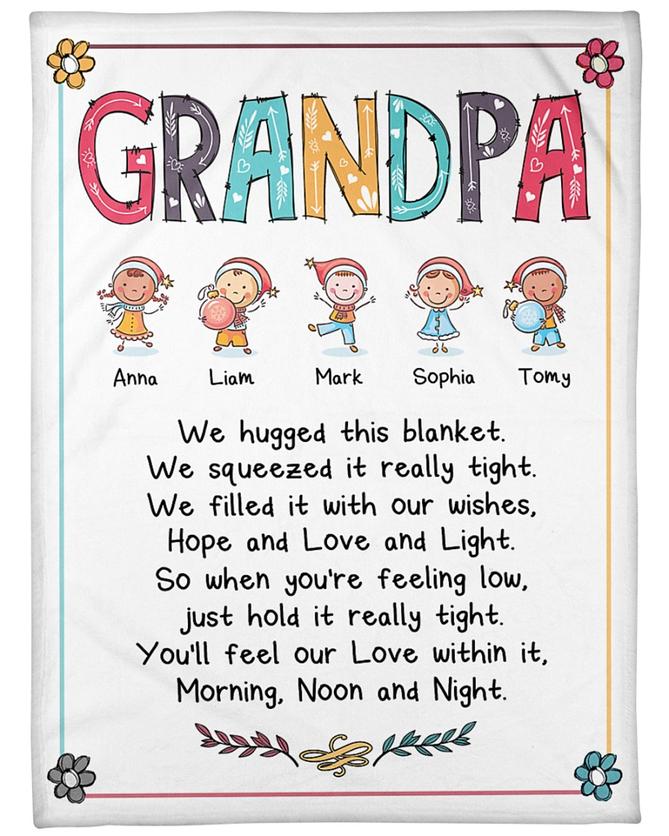 grandpa we hugged this blanket hope and love and light blanket 2