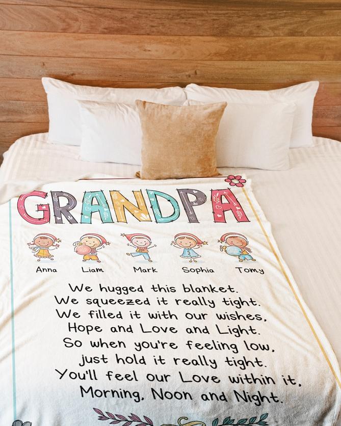 grandpa we hugged this blanket hope and love and light blanket 3