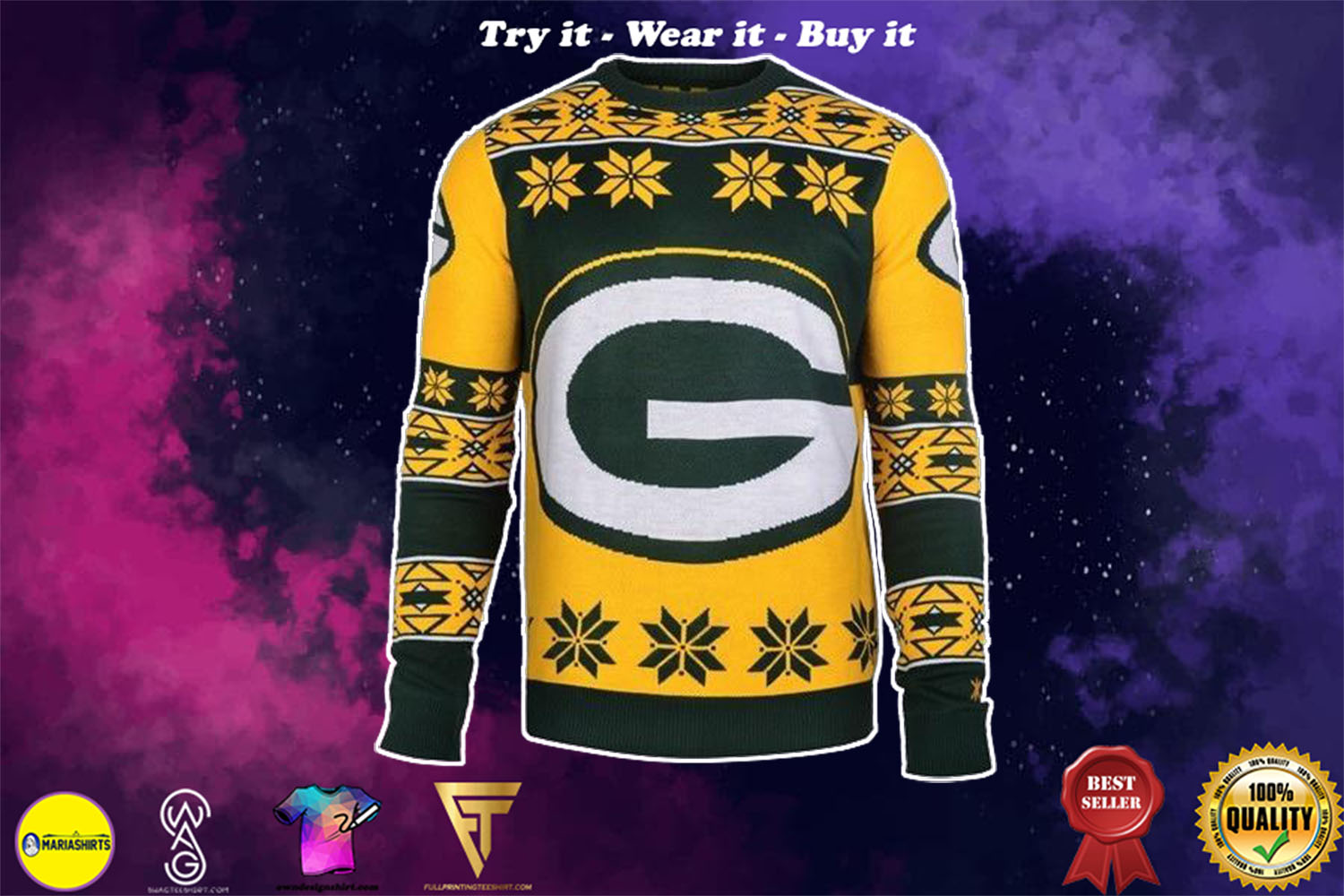 green bay packers ugly christmas sweater