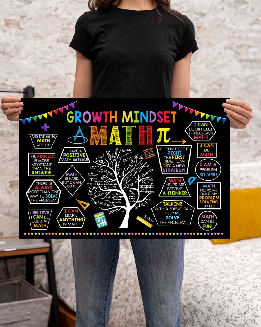 growth mindset tree math poster 2