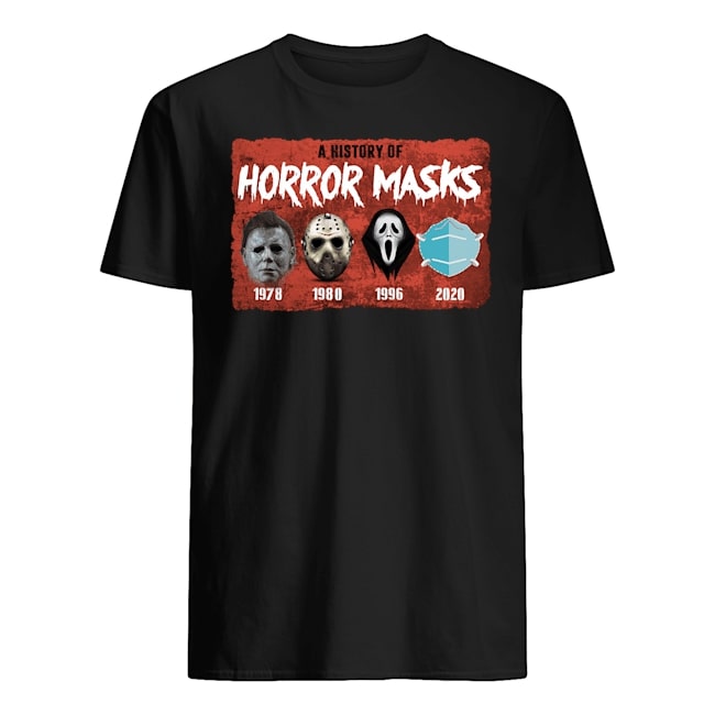 halloween a history of horror masks tshirt
