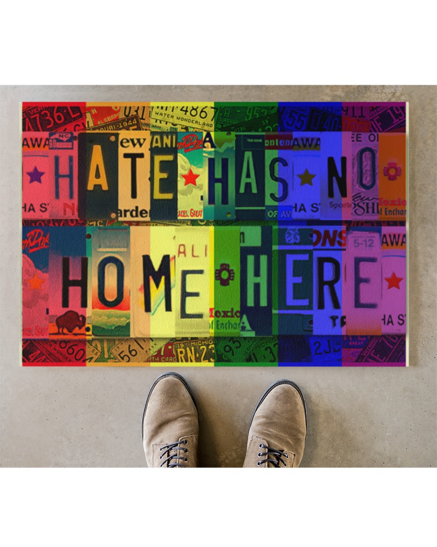 hate has no home here lgbt all over print doormat 3