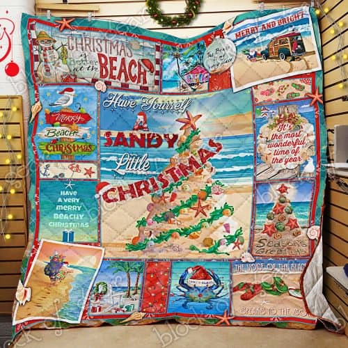 have yourself a sandy little christmas full printing quilt 2