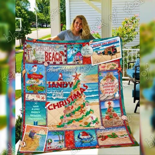 have yourself a sandy little christmas full printing quilt 5