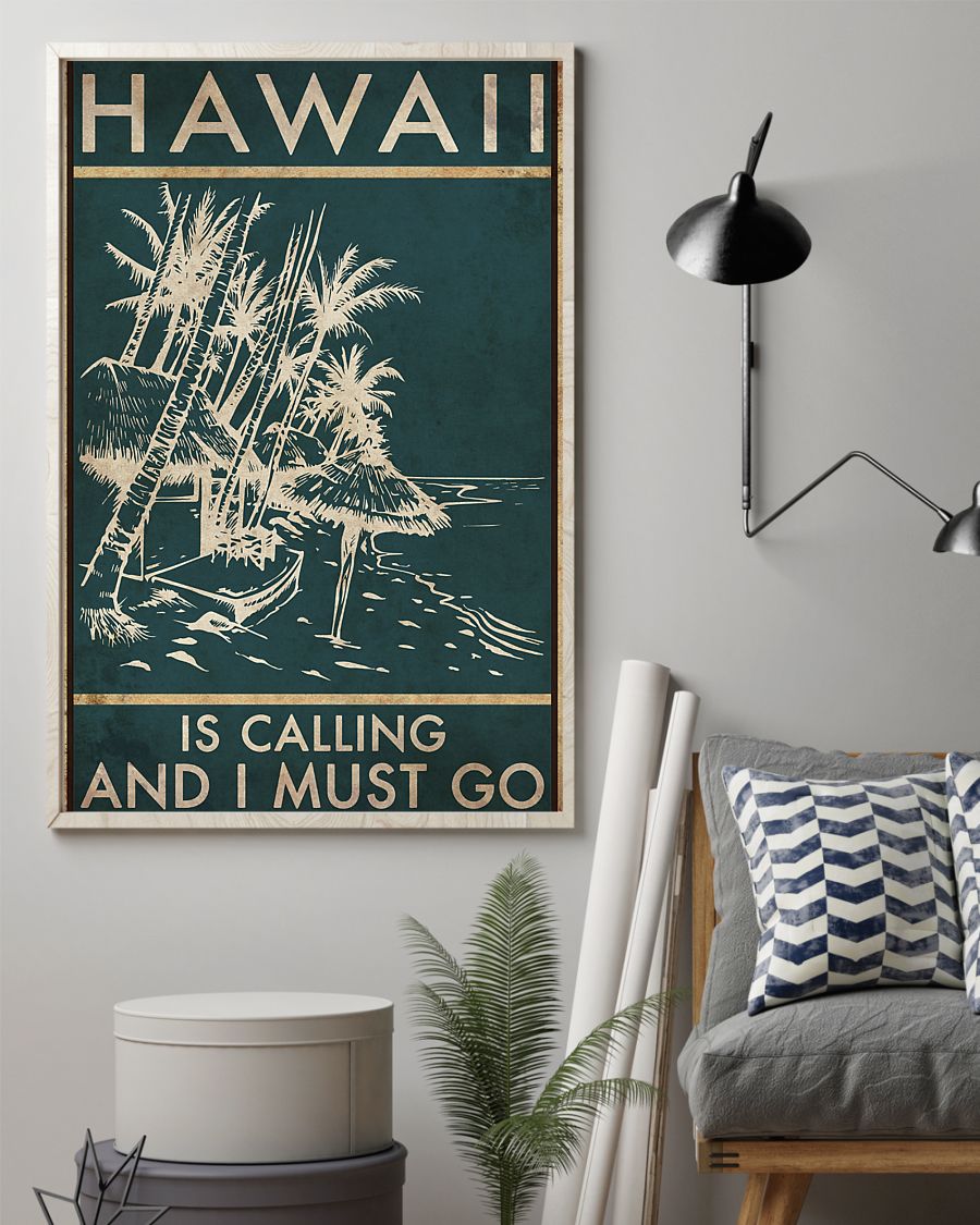 hawaii is calling and i must go vintage poster 2