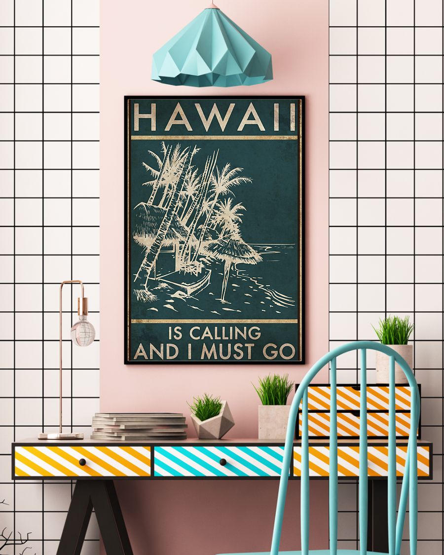 hawaii is calling and i must go vintage poster 3