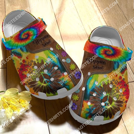 hippie soul and flower all over printed crocs 2 - Copy (2)