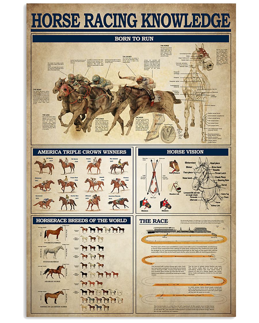 horse racing knowledge vintage poster 1