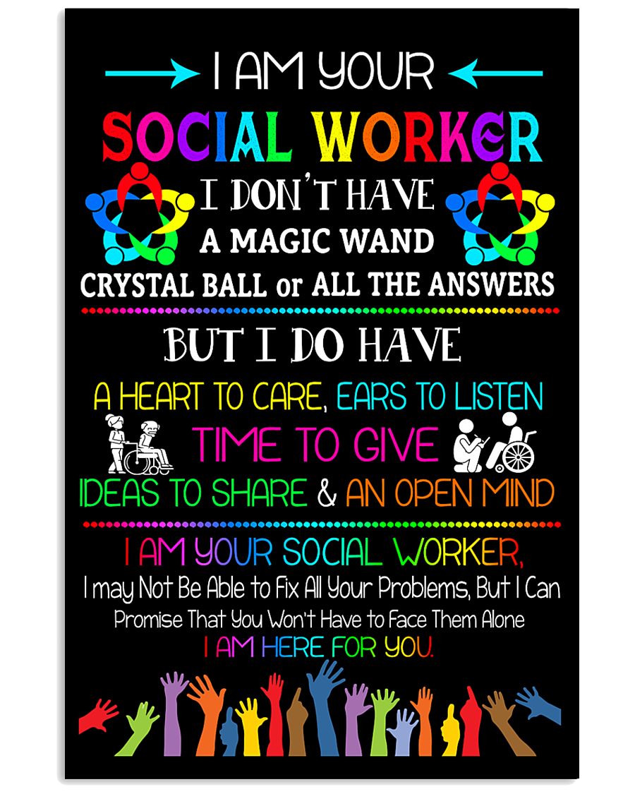 i am your social worker i am here for you poster 2