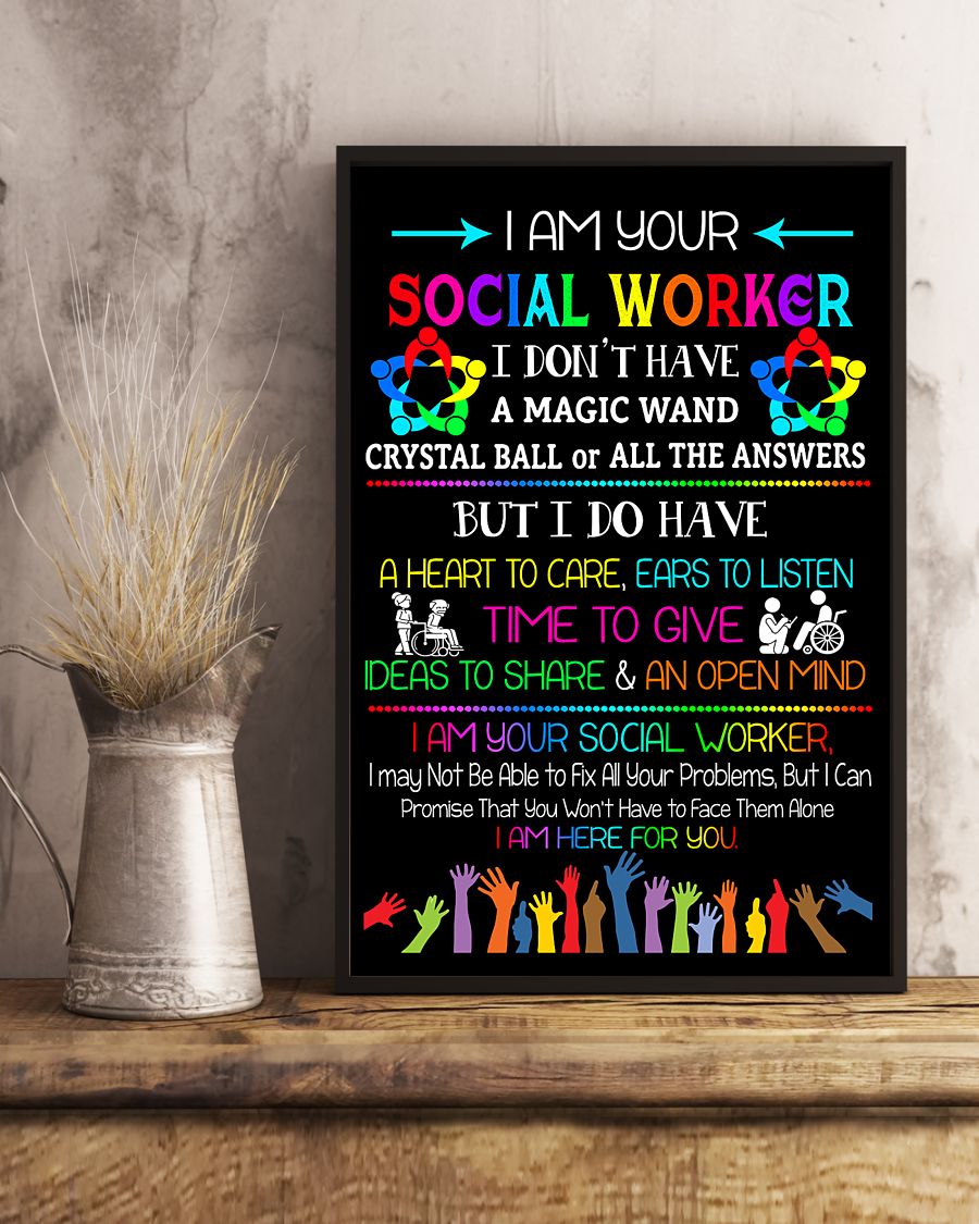 i am your social worker i am here for you poster 4
