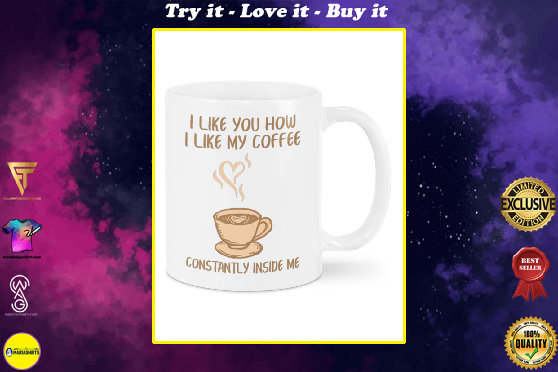 i like you how i like my coffee constantly inside me happy valentine's day mug