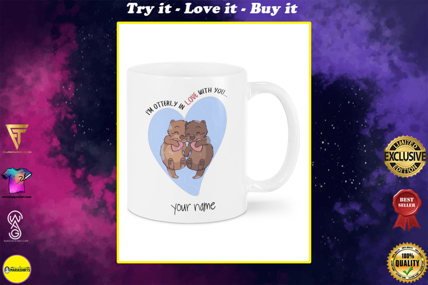 i'm otterly in love with you custom your name mug