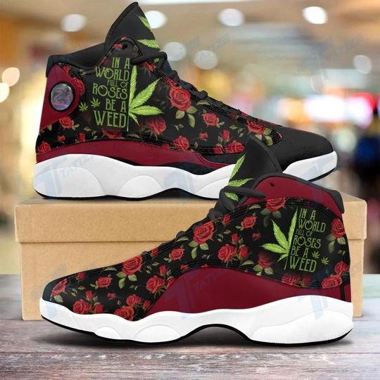 in a world full of rose be a weed all over printed air jordan 13 sneakers 3