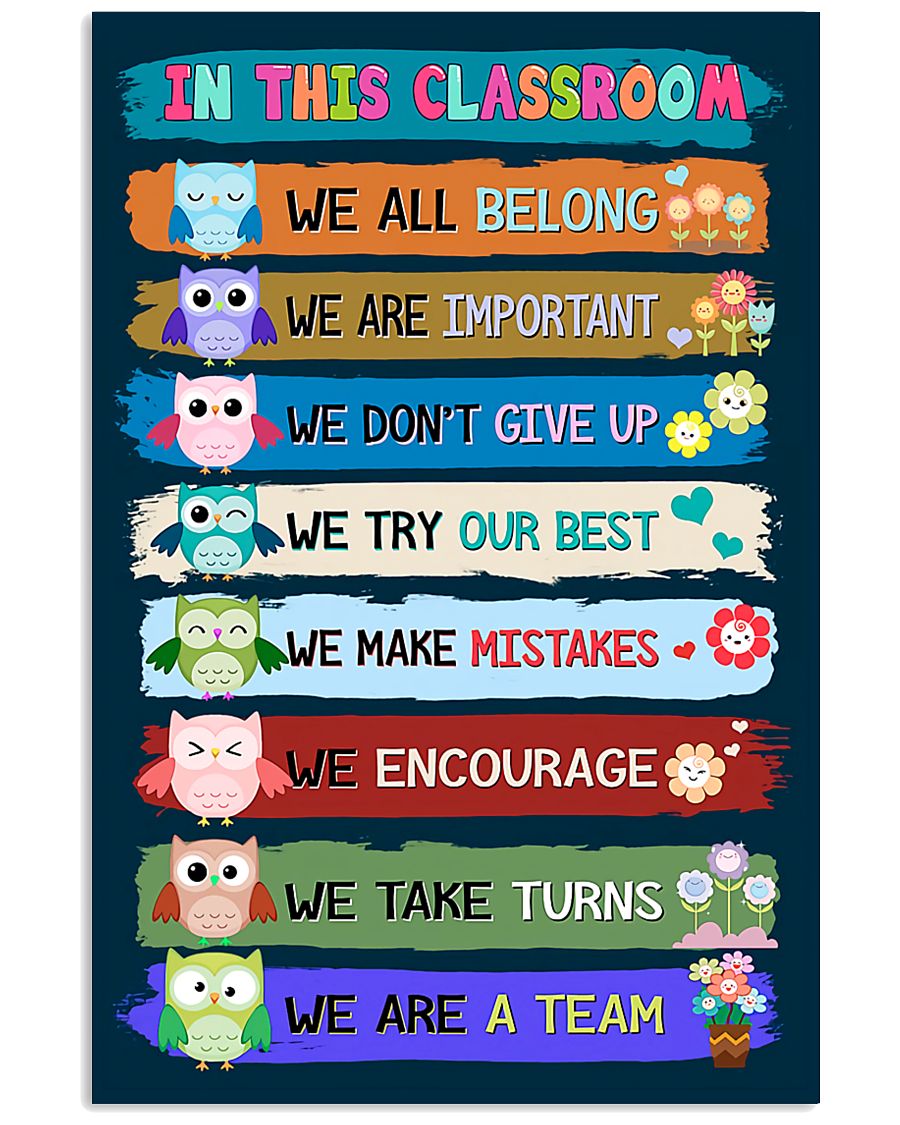 in this classroom we all belong we are a team back to school poster 1