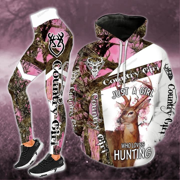 just a girl who loves hunting all over printed shirt 2