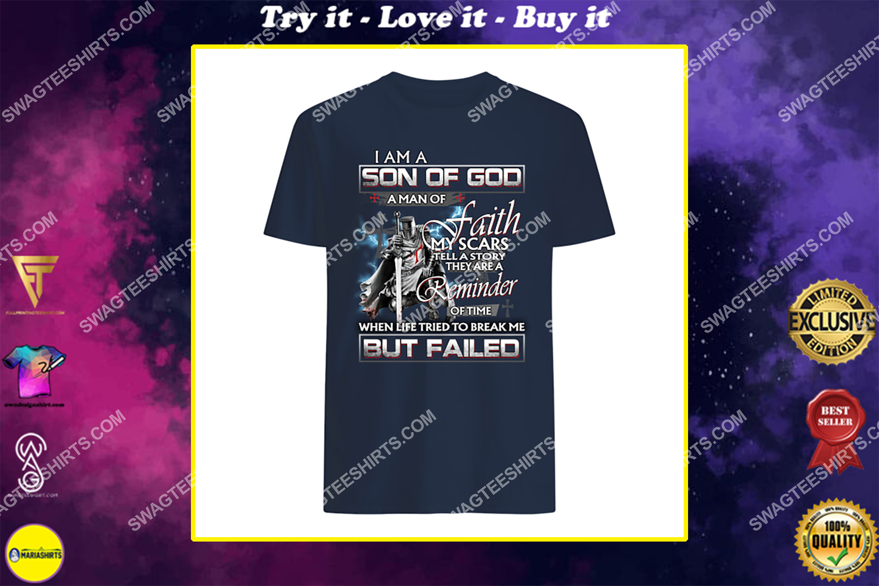 knight templar i am a son of God a man of faith my scars tell a story they are a reminder shirt
