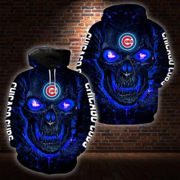 lava skull major league baseball chicago cubs full over printed hoodie 1