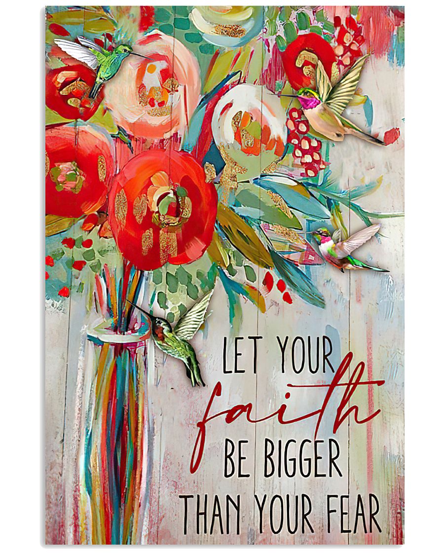 let your faith be bigger than your fear watercolor poster 2