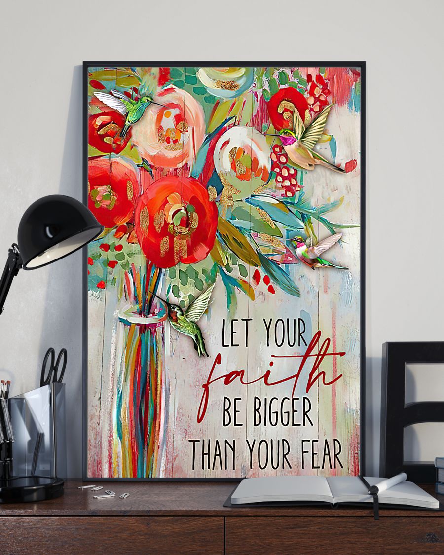 let your faith be bigger than your fear watercolor poster 3