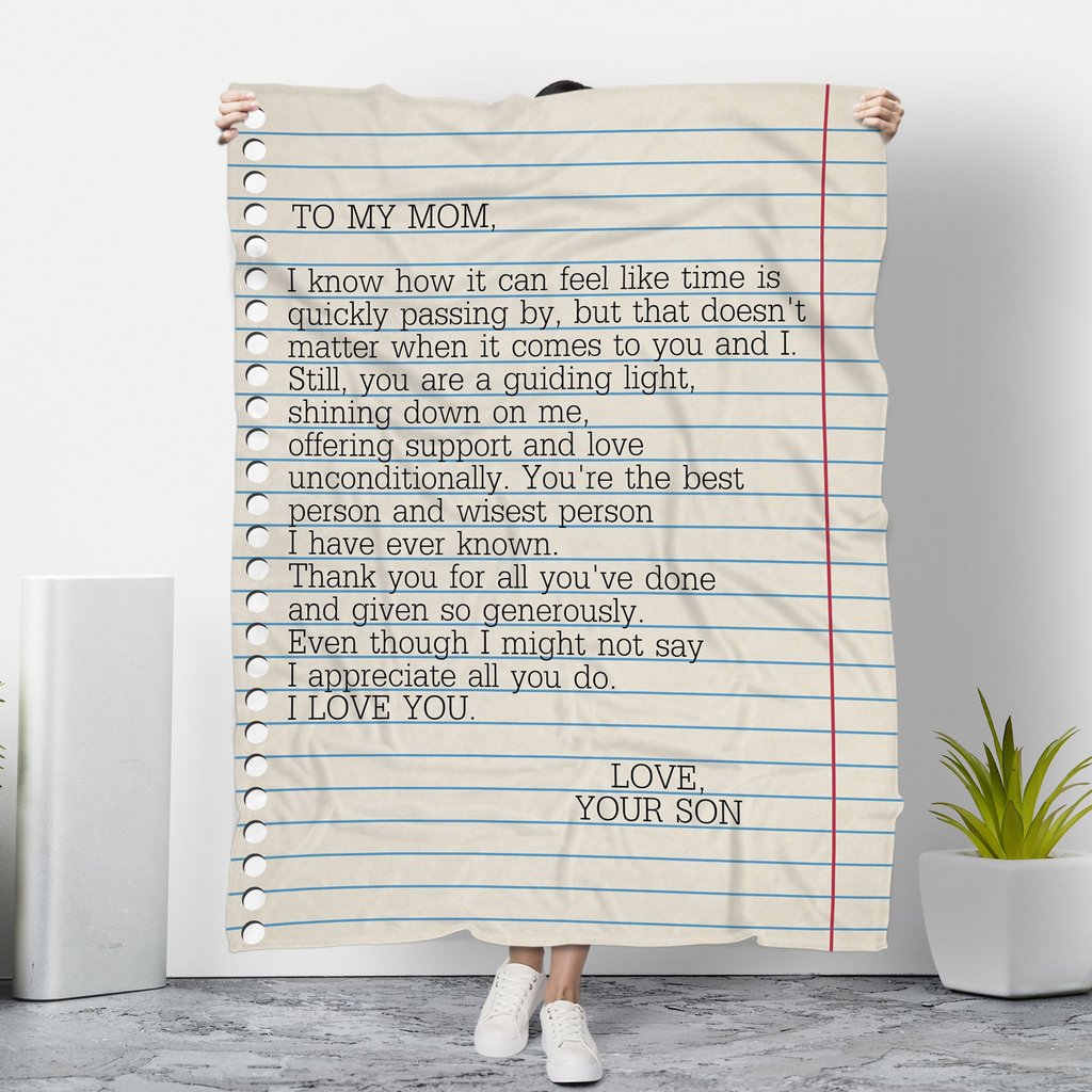 letter to my mom i love you love your son full printing blanket 2