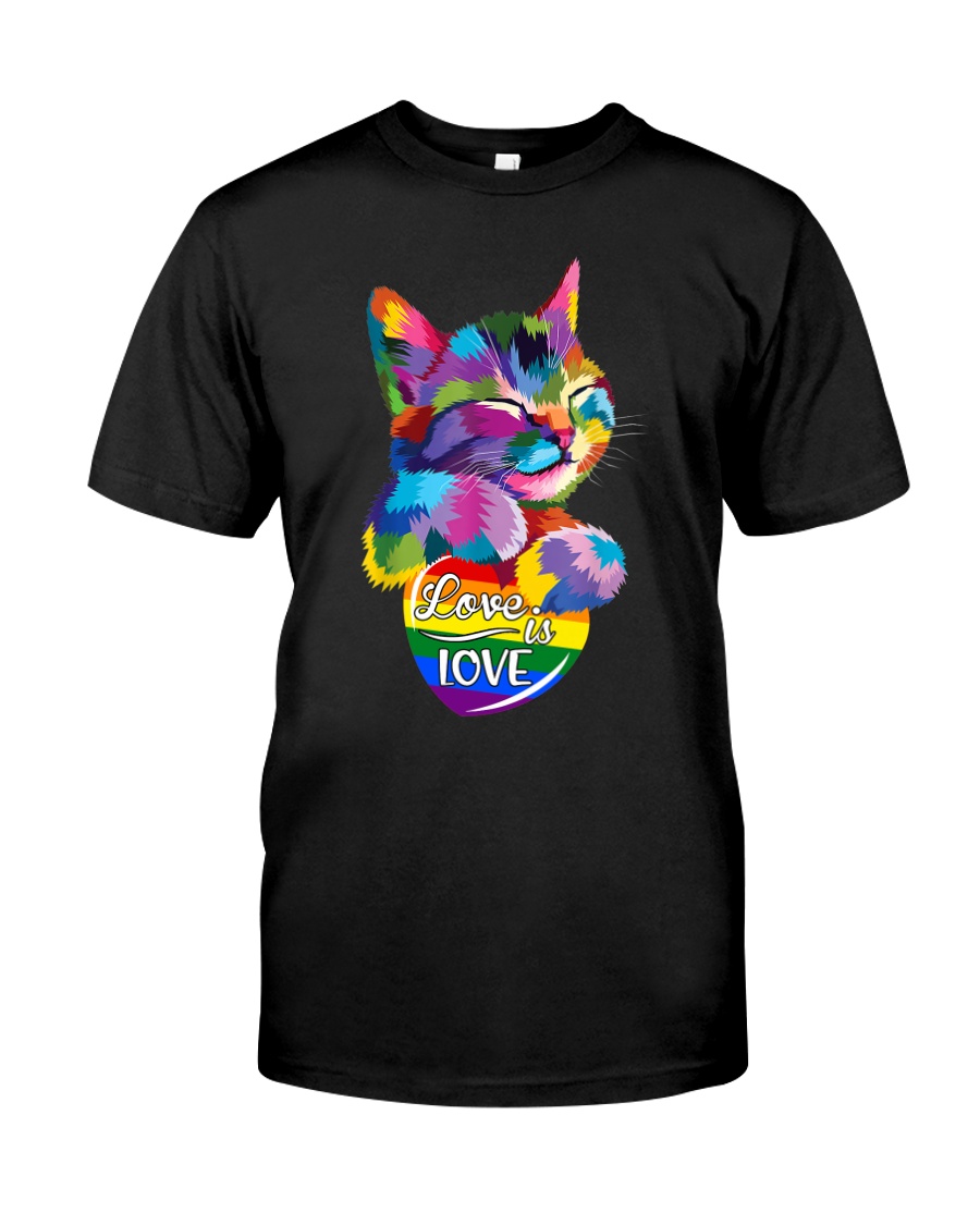 lgbt cat love is love shirt 1